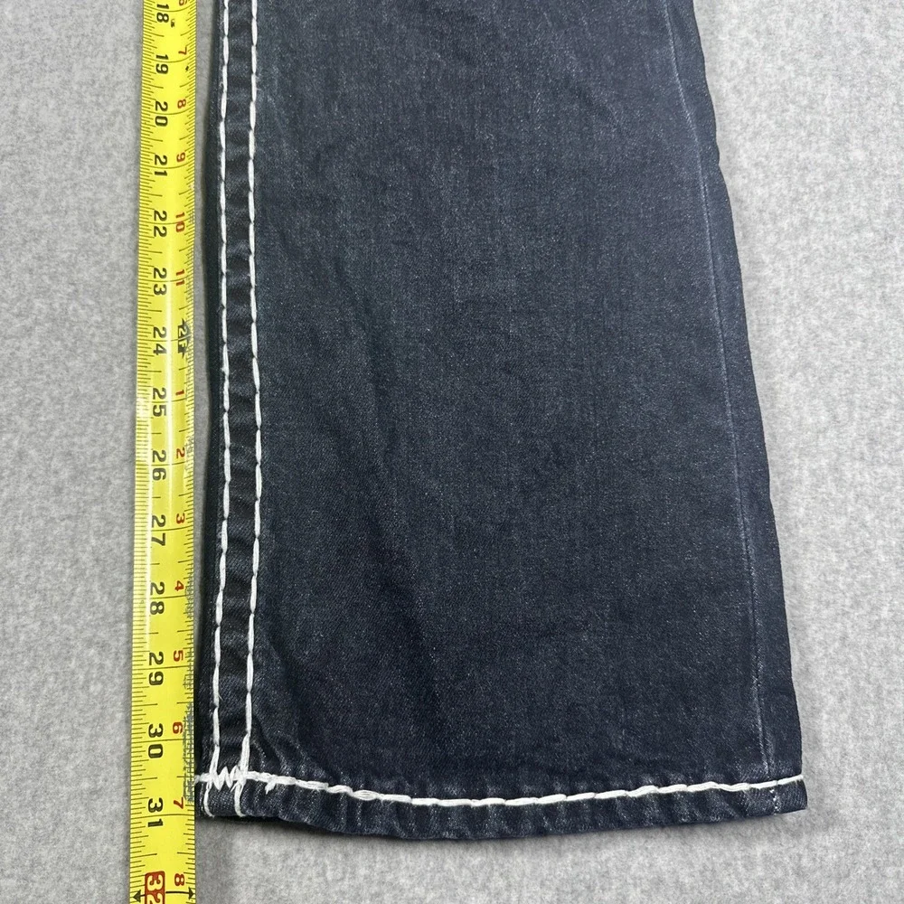 True Religion Billy Super T Bootcut Jeans Men's 32X31 Dark Wash Thick Stitch Y2K